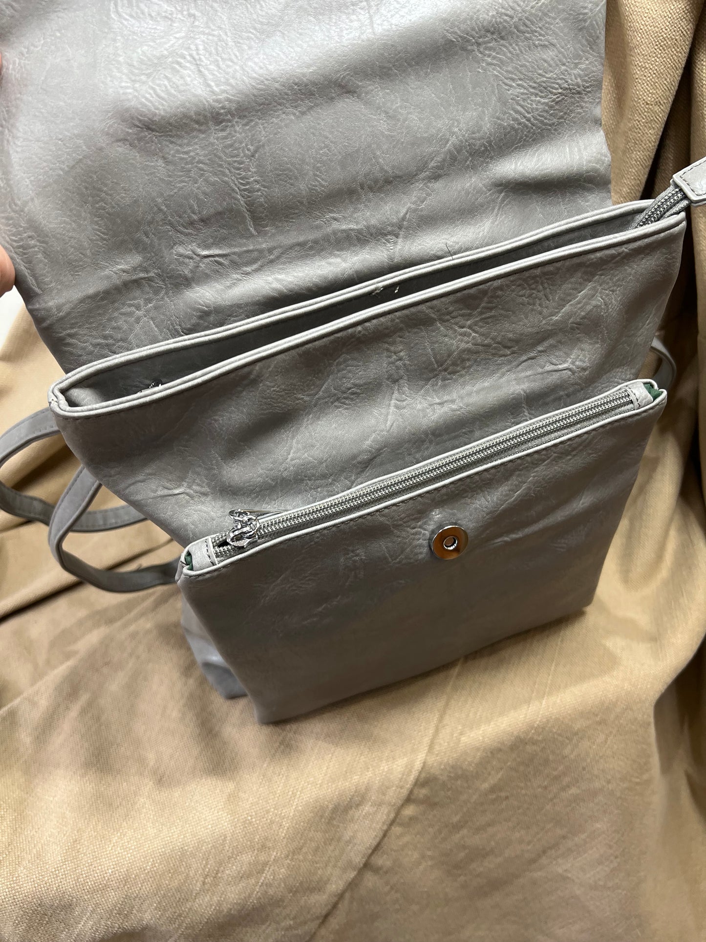 Fold over Rucksack - Light Grey