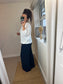 Bubble Hem Top - White