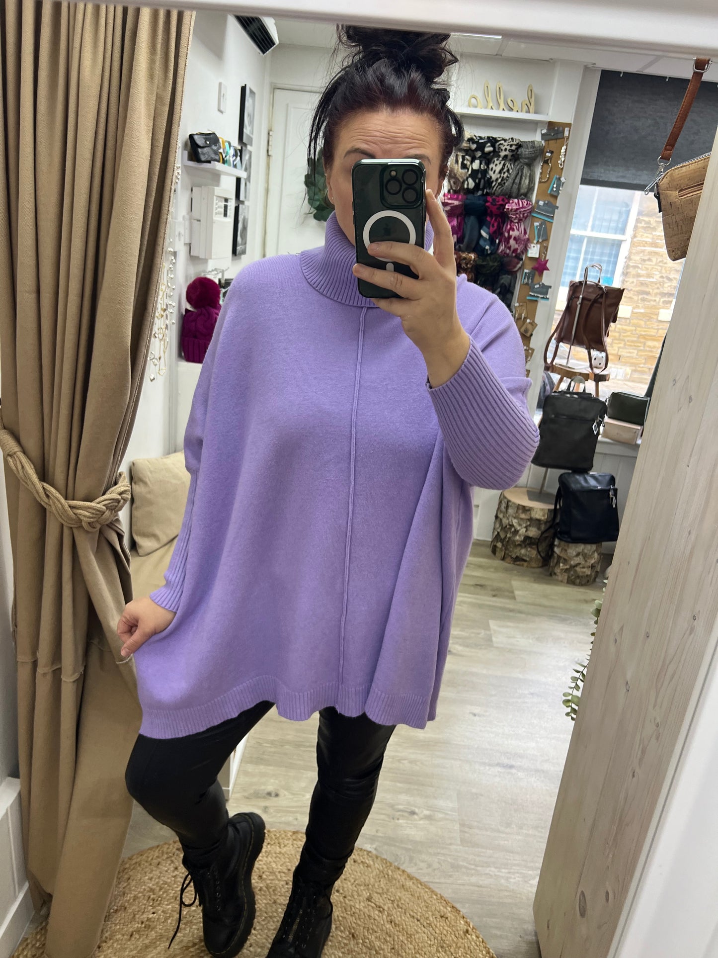 Roll Neck Jumper - Lilac