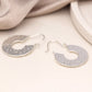 Peace of Mind - Silver Plated Hammered Hoop Earrings