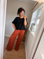 Boxy Short Sleeve Jumper - Black