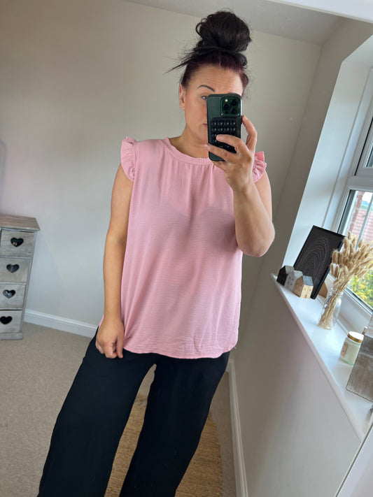 Cap Sleeve Top - Blush