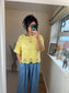 Scalloped Edge Crochet Top - Lemon