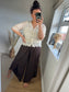 Split Front Wrap Trousers - Chocolate