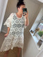 Crochet Beach Dress - Beige