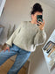 Crew Neck Jumper - Beige