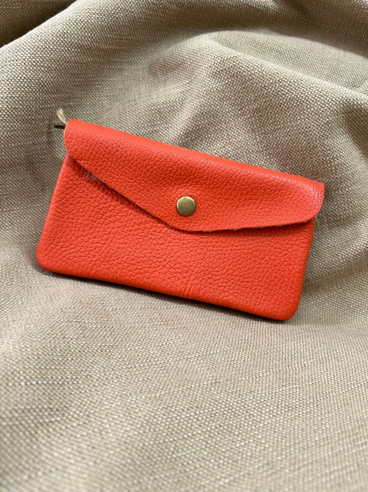 Long Leather Purse - Burnt Orange