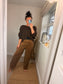 Chunky Knit Wrap Jumper - Chocolate