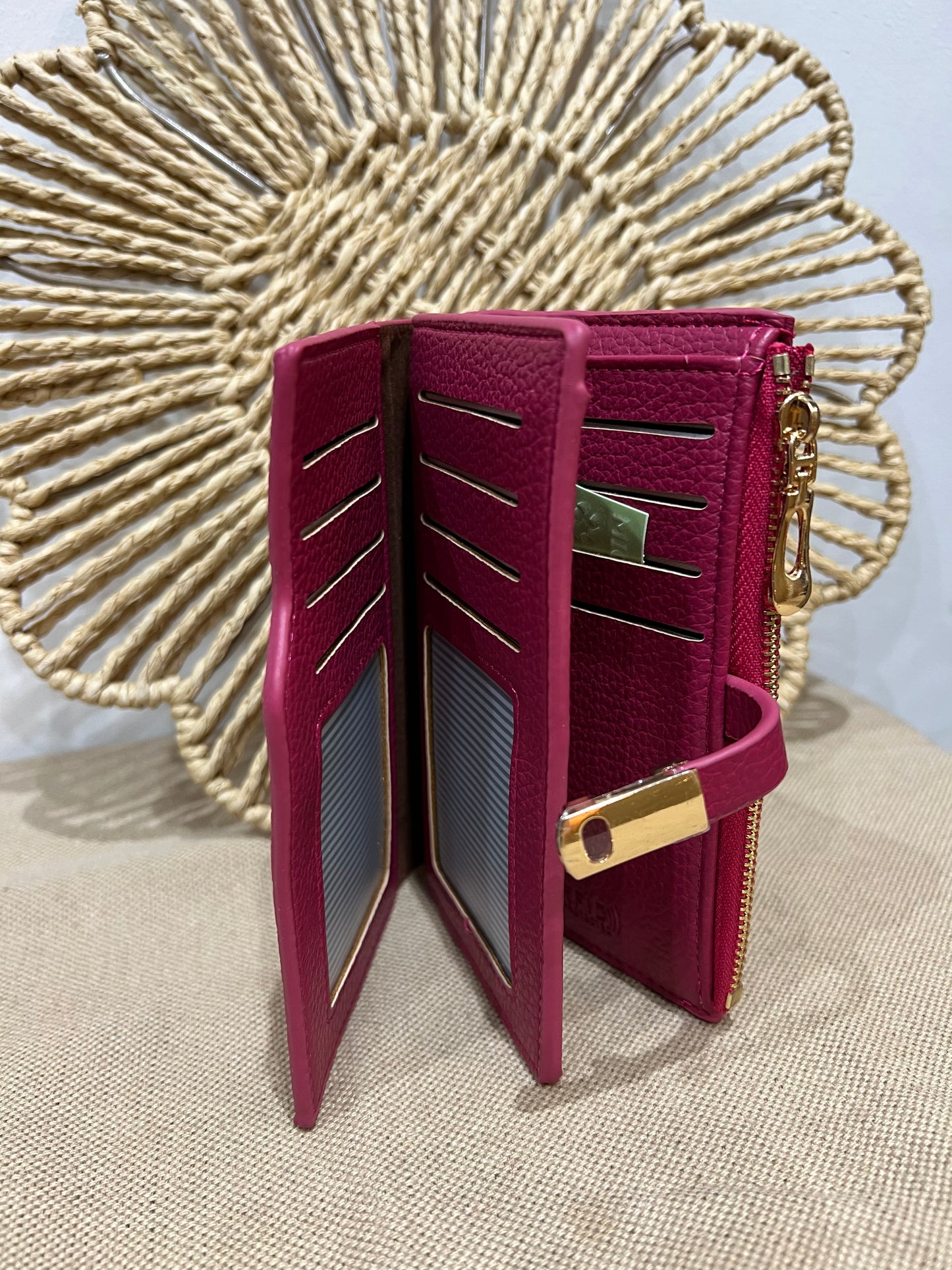 Multi Compartment Purse - Cerise
