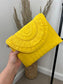 Straw Bag (Clutch/Crossbody) - Yellow