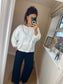 Bubble Hem Top - White
