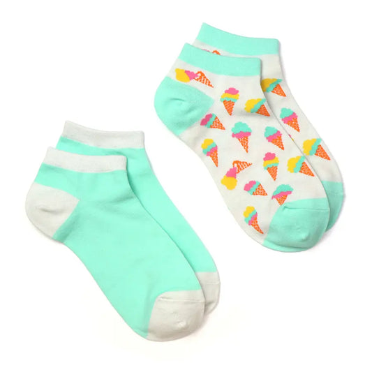 Peace Of Mind - Trainer Sock Duo - Ice Cream