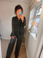 Lace Flute Sleeve Shirt - Black
