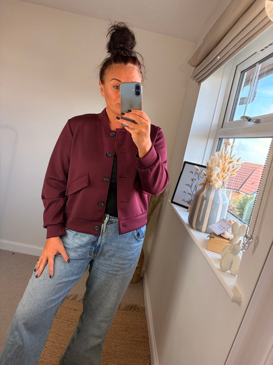 Jersey Jacket - Wine
