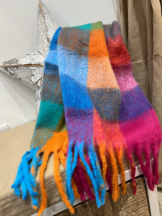 Blanket Scarf - Bright Check