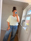 V Neck Jumper - Cream