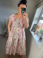 STEVIE Midi Button Dress - Pink Ditsy Flowers