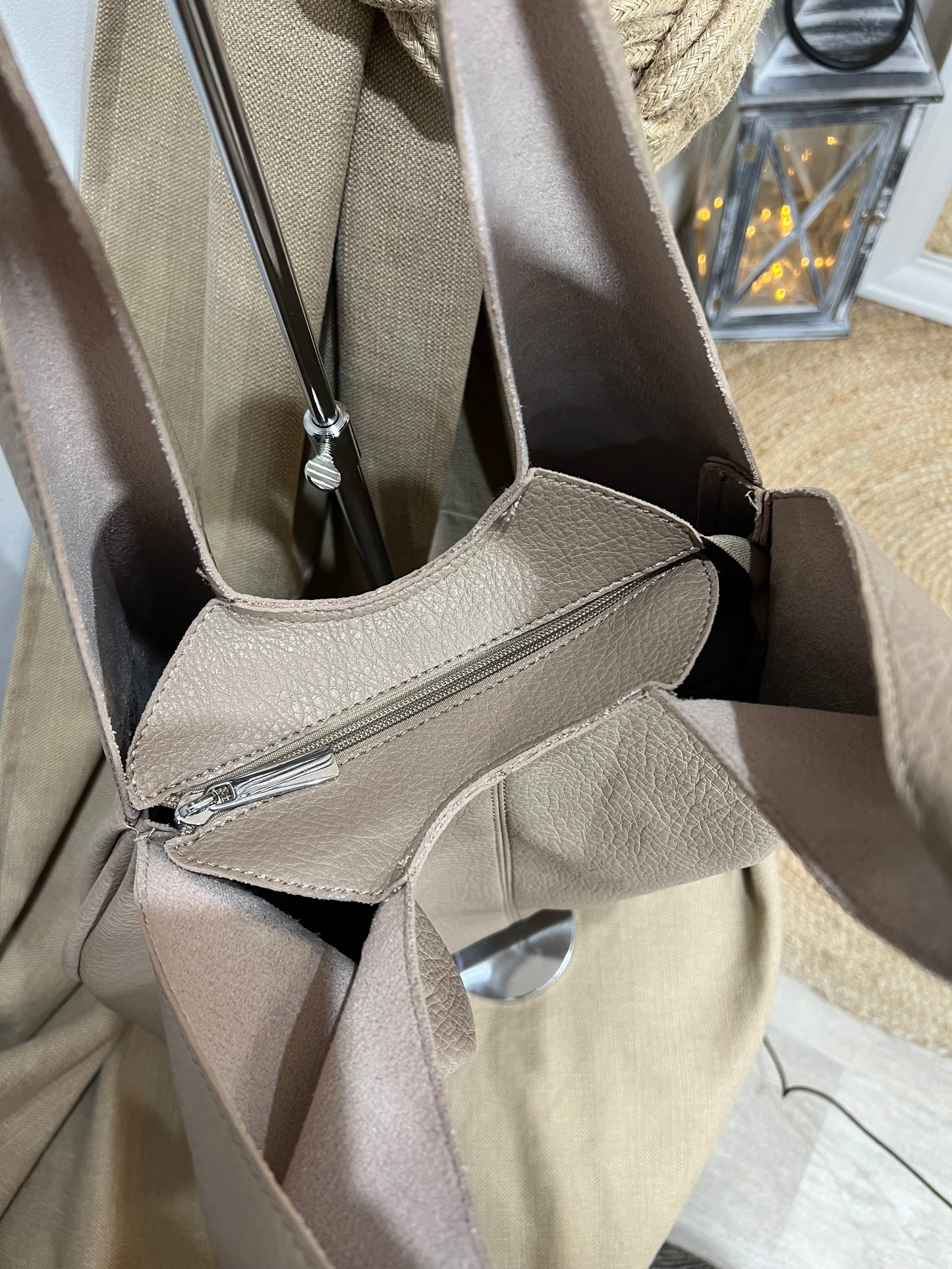 Slouch Hobo Bag - Taupe