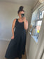 Ribbed Midi Dress - Black