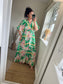 Grecian Floral Dress - Green
