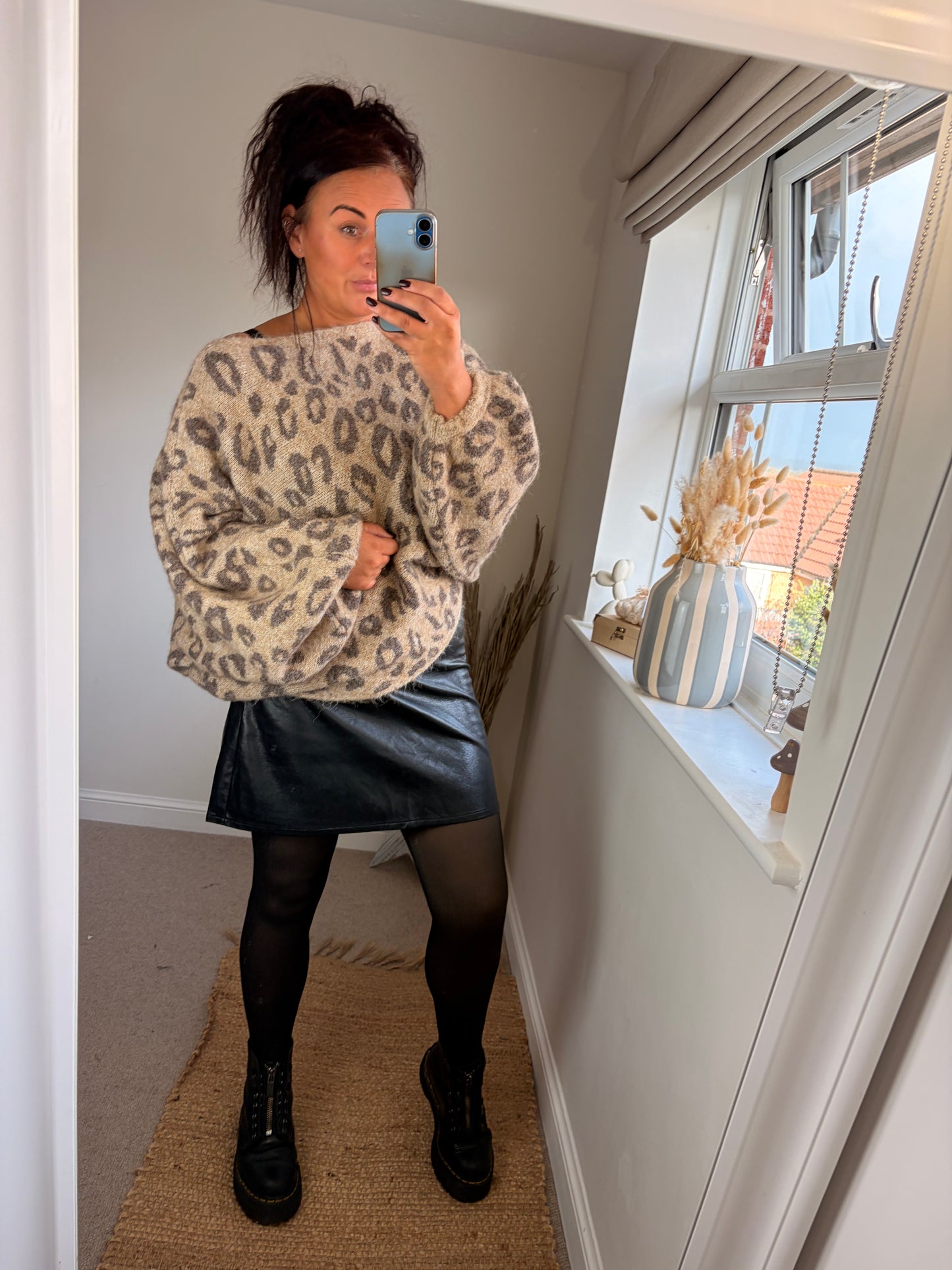 Faux Leather Skirt - Black (2 sizes)