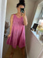 Cotton Tiered Dress - Cerise