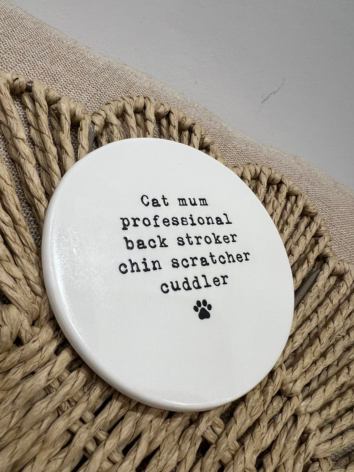 Porcelain Coaster - Cat Mum