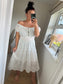 STEVIE Broderie Anglaise Midi - White