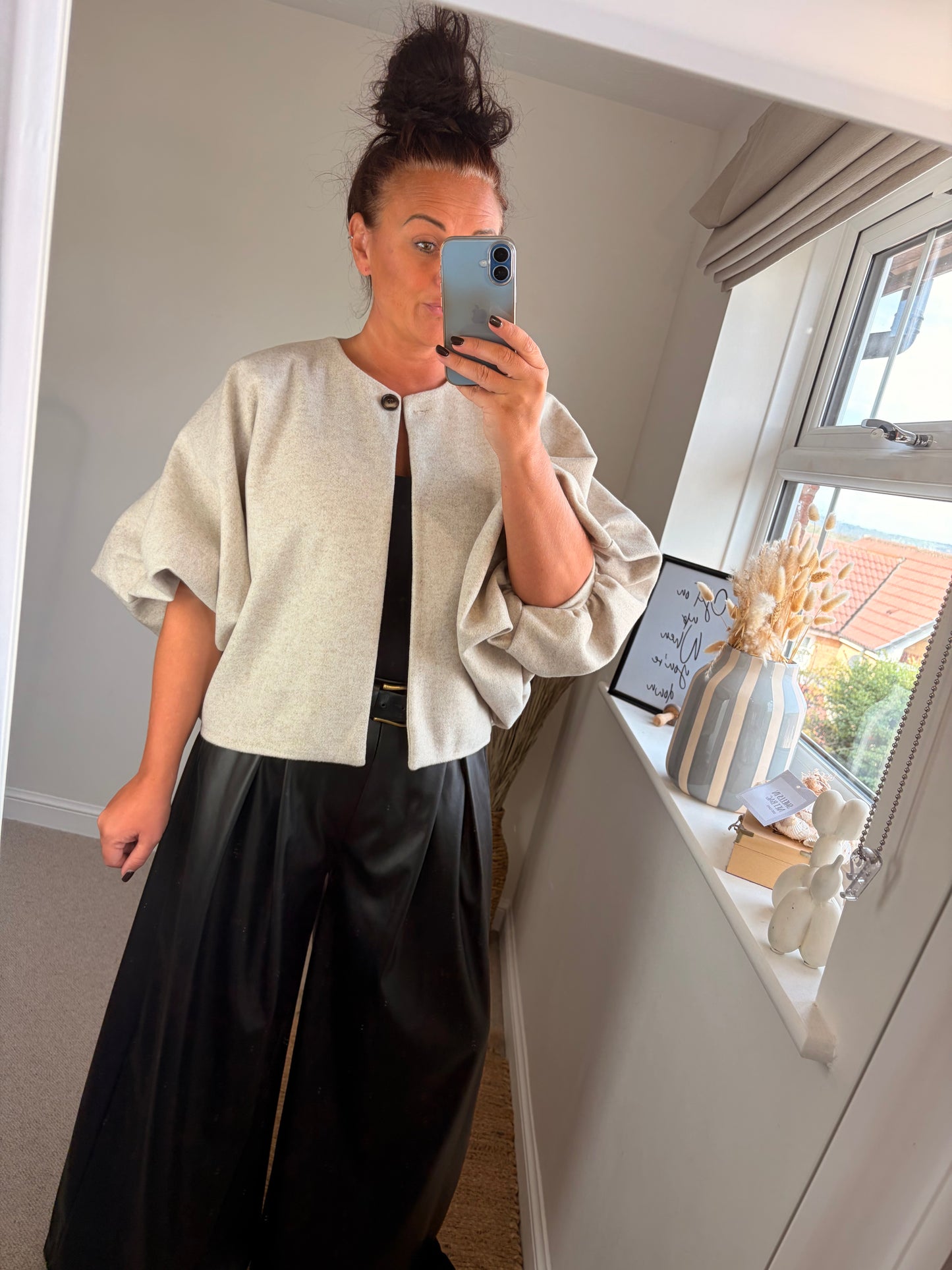 Puff Sleeve Jacket - Cream