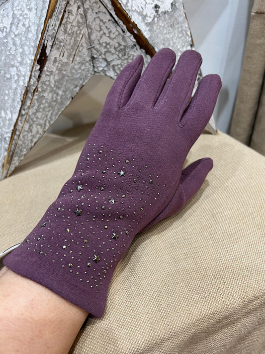 Star Gloves - Mauve