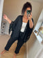 Crochet Tassel Kimono - Black