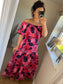 Bardot Dress - Cerise