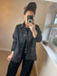 Oversized Denim Shirt Jacket - Black (2 sizes)