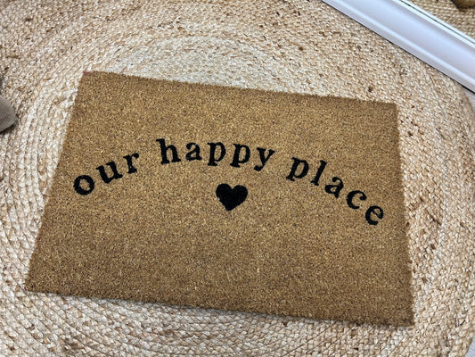 Coir Door Mat - Our Happy Place