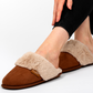 Miss Sparrow Faux Fur Slippers - Tan