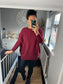 Crisscross Jumper - Wine