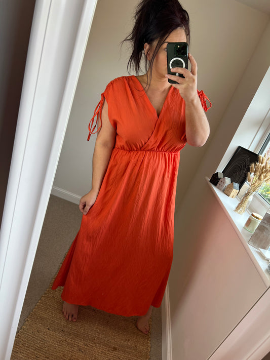 Crossover Dress - Rust