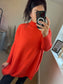 High Neck Jumper - Orange