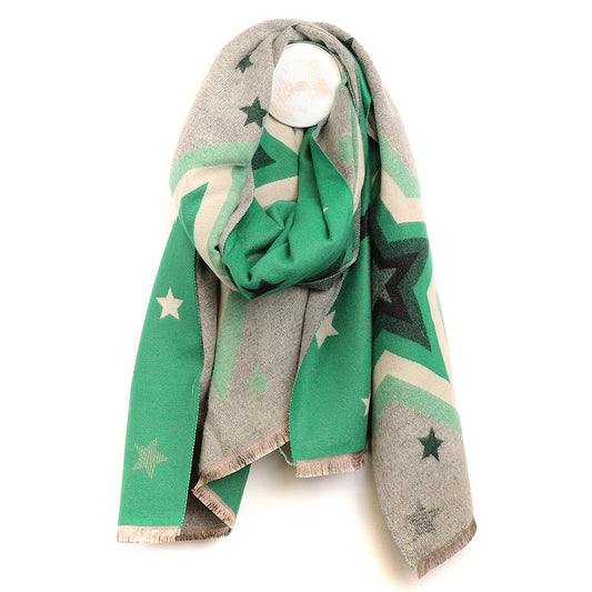 Reversible Scarf - Green/Grey Scarf