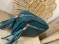 Leather Camera Bag - Teal