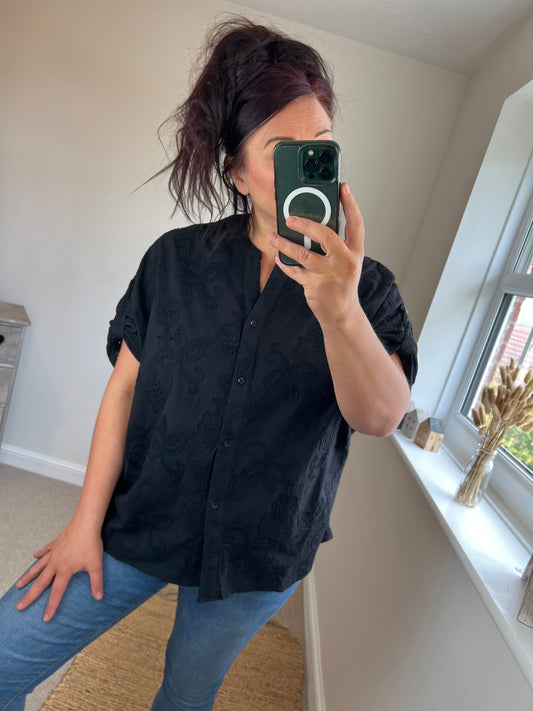 Embroidered Shirt - Black