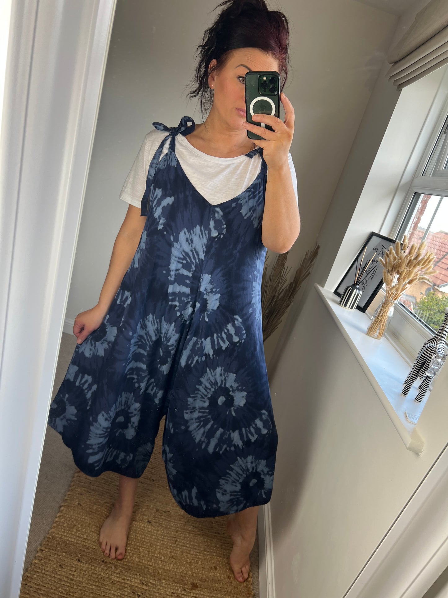 Tie Dye Jumpsuit - Navy