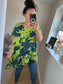 Asymmetrical Splash Top - Lime