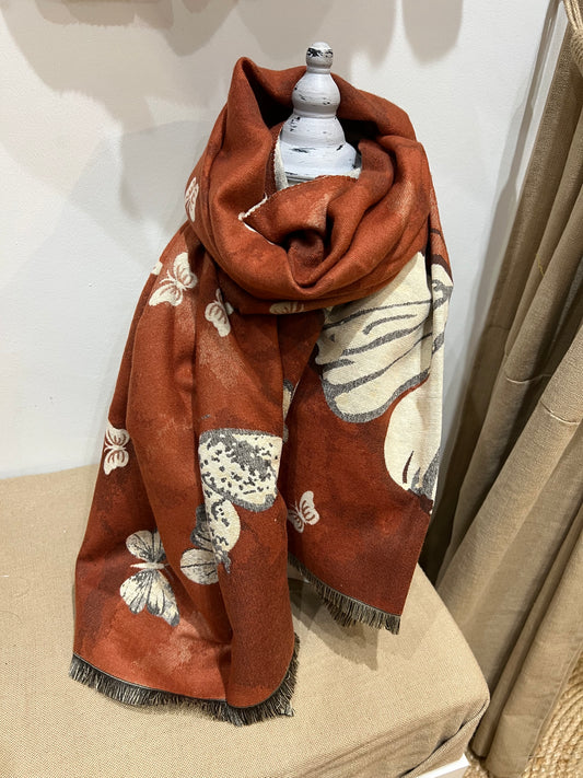 Medium Scarf - Butterfly Rust