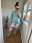 Fine Knit Top - Aqua