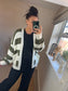 Stripe Chunky Cardigan - Khaki