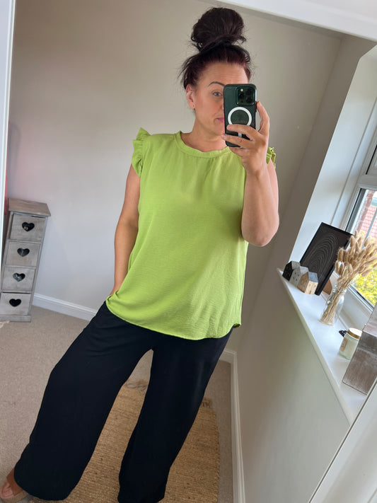 Cap Sleeve Top - Lime