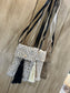 Woven Small Crossbody Bag - Black/Camel