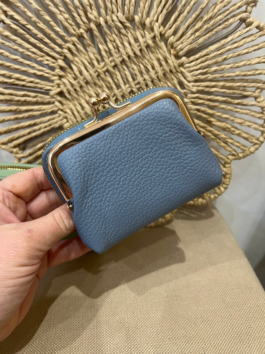 Clasp Purse with Cardholder - Cornflower Blue
