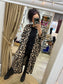 Long Leopard Print Cardigan